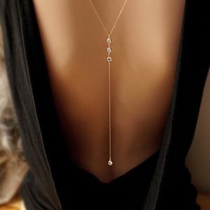 Crystal Backdrop Back Body Necklace